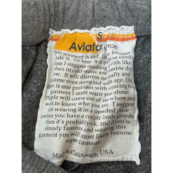 Aviator Nation 5 Stripe Sweatpants Size Small Heather Grey Blue - Picture 8 of 8